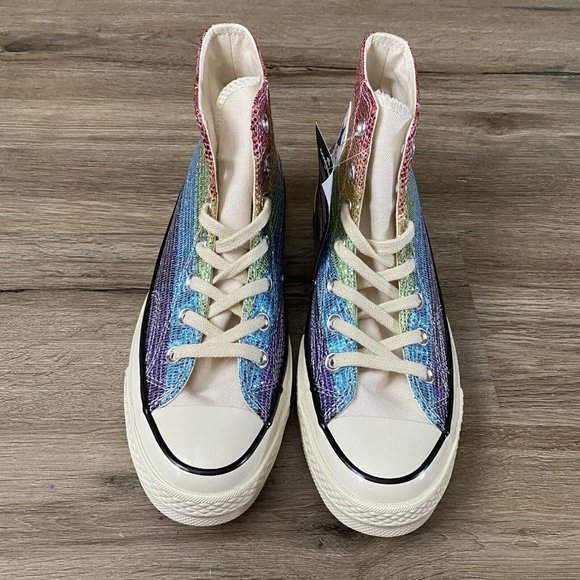 Converse x Miley Cyrus Chuck Taylor All Star 70 Hi Rainbow Women’s Size 8 - Picture 5 of 14